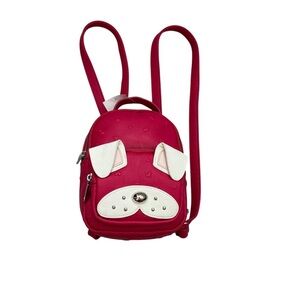 Betsey Johnson NWT Hot Pink Heart Embossed Mini Backpack Crossbody